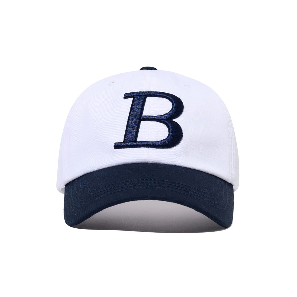 비에스래빗 2324 BSRABBIT BIG B LOGO CAP WHITE NAVY 모자 스냅백 볼캡