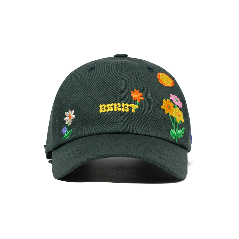 비에스래빗 2324 BSRABBIT HAPPY FLOWER CAP GREEN 모자 스냅백 볼캡
