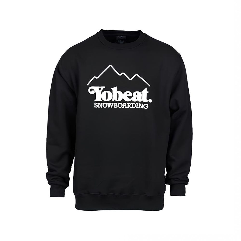 요비트 요비트 YOBEAT LOGO CREWNECK BLACK 스노우보드 크루넥 티셔츠 스웻 셔츠 맨투맨